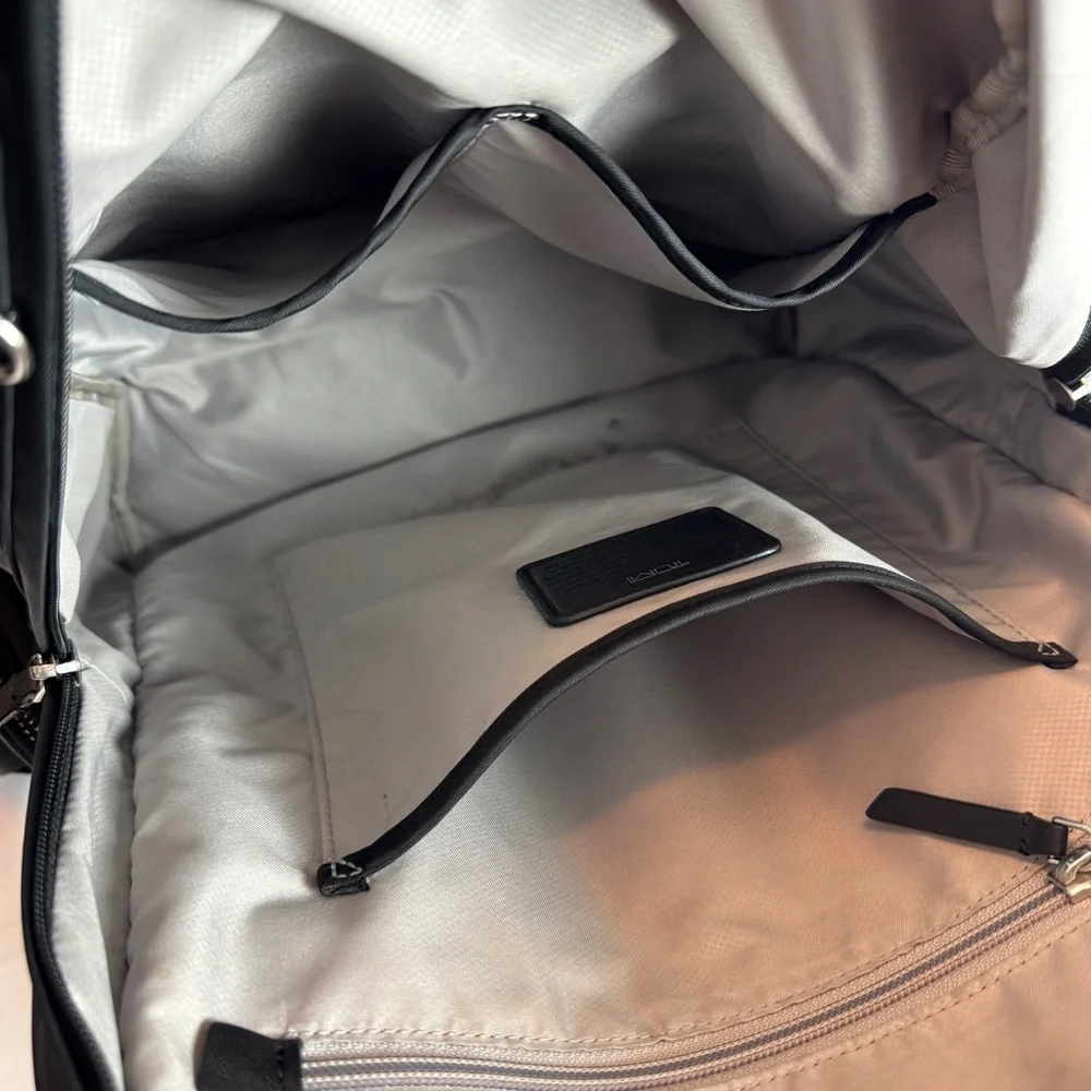 Tumi Carson Backpack, Black w/Silver Hardware - Picture 5 of 12